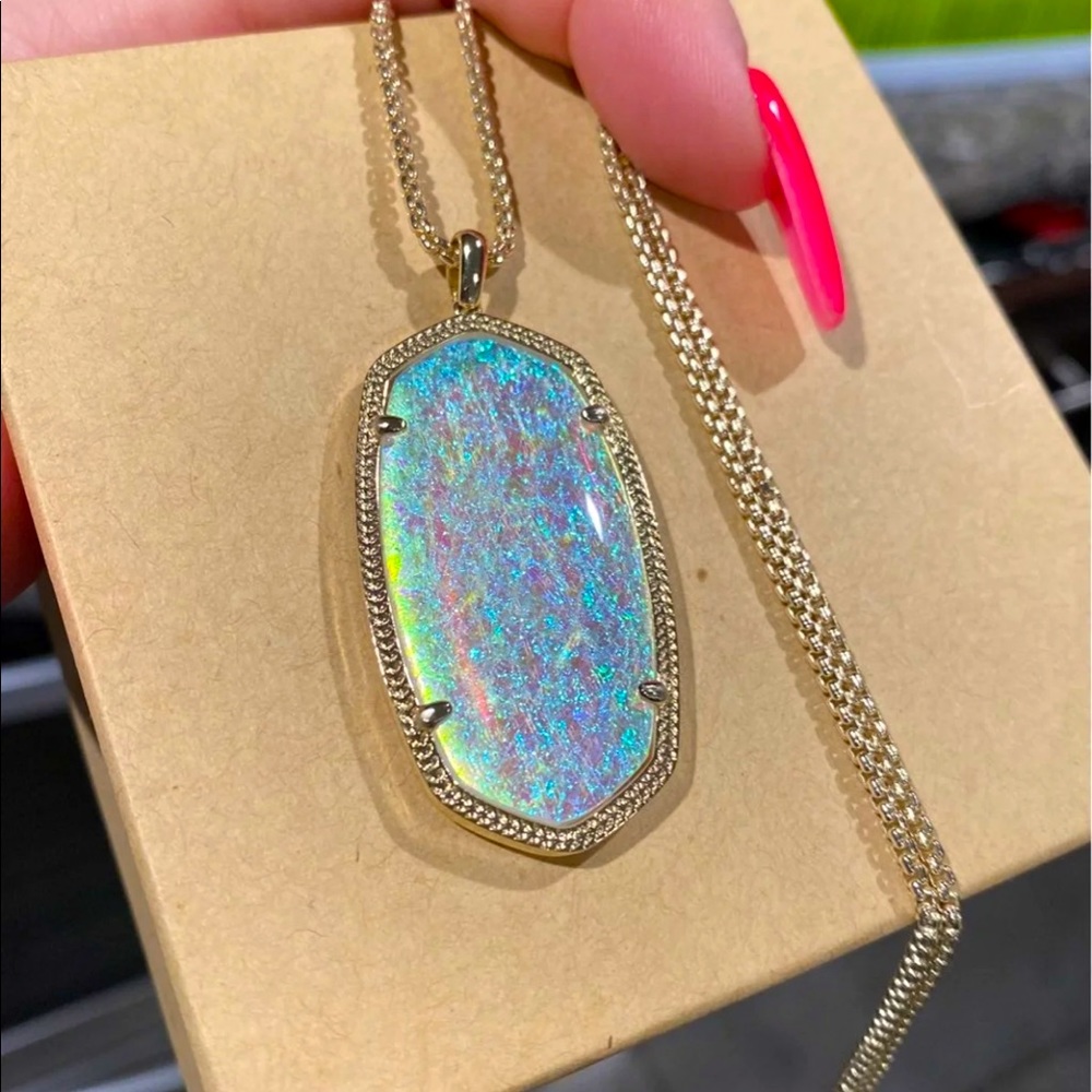 🛑SOLD🛑Kendra Scott dichroic Reid foil necklace
